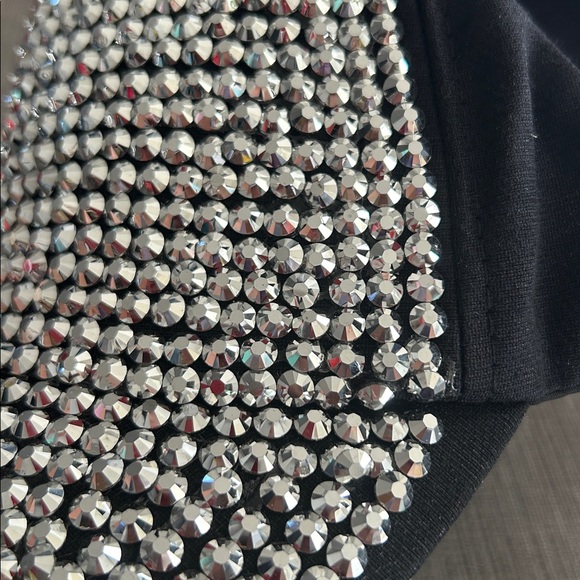 ILLUMA Black Bling Snapback Baseball Hat Silver Rhinestone Studs NWT - Picture 5 of 5